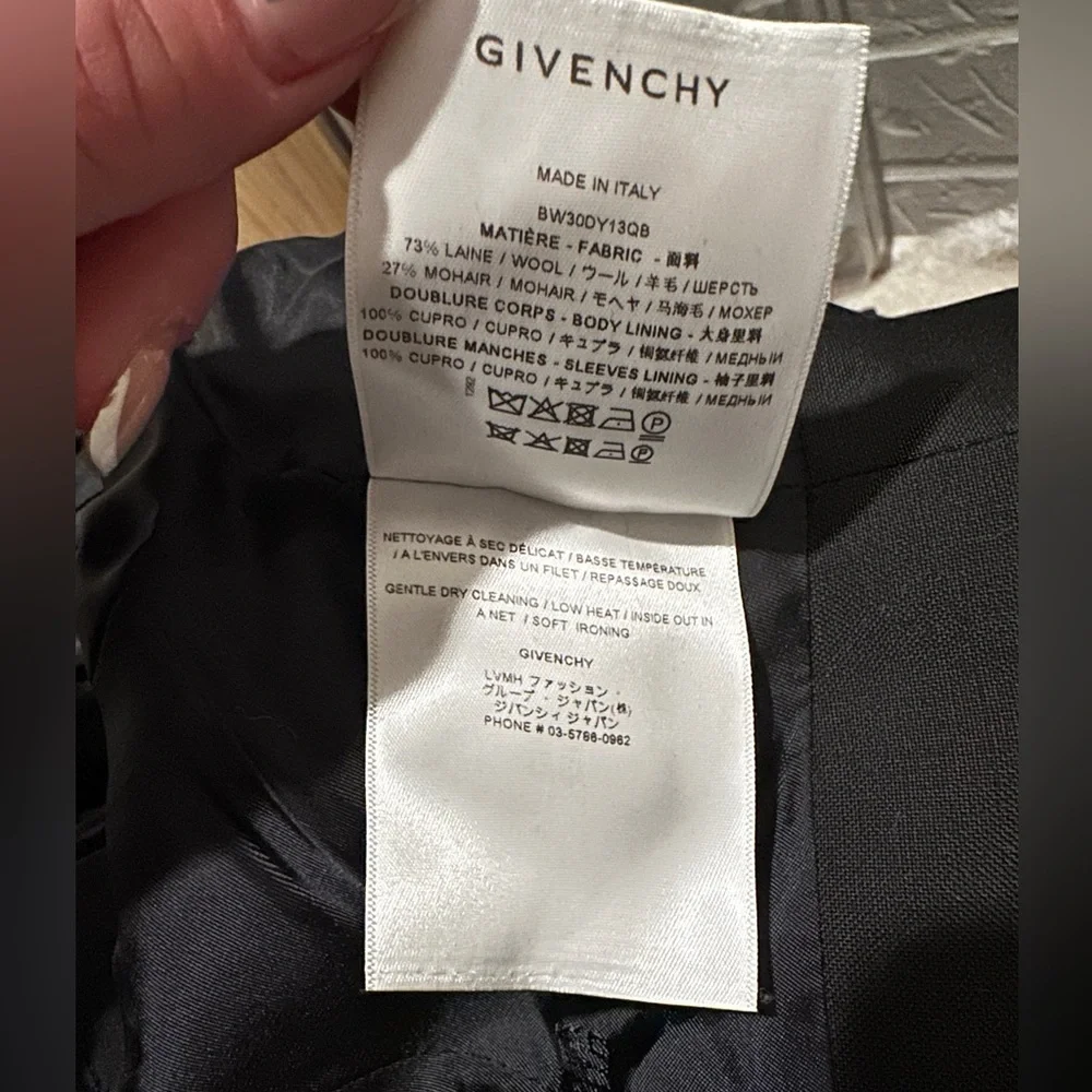 New Givenchy Peplum Wool-Mohair Zip Up Jacket Size 38 - Picture 9 of 15